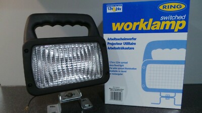RING GESCHALTETE ARBEITSLAMPE DUAL VOLTAGE RCV9550 RECHTECKIG HALOGEN HELL/LANGSTRAHLEND