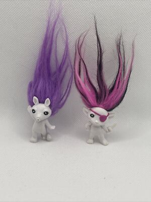 Mini Lil Zelf Pencil Topper THE ZELFS weiß mit lila und rosa und schwarzen Haaren
