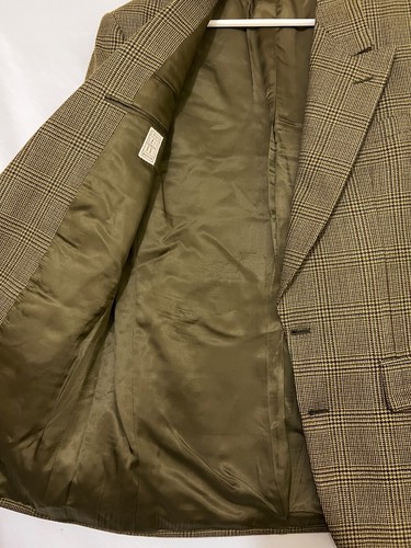 Louis Boston Mens 42R Tweed Plaid Houndstooth 100% Wool English Blazer Jacket - Picture 8 of 14