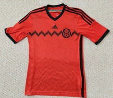 MENS adidas MEXICO MEXICAN RED BLACK JERSEY Futbol Federacion Mexicana climacool