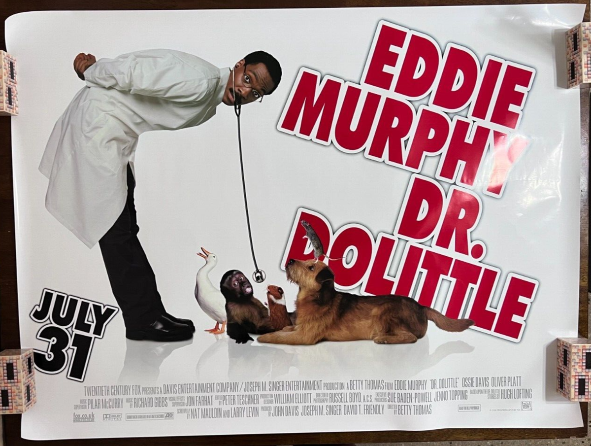 ROLLED DOLITTLE 1998 2-SIDED MOVIE POSTER 30x40 EDDIE MURPHY