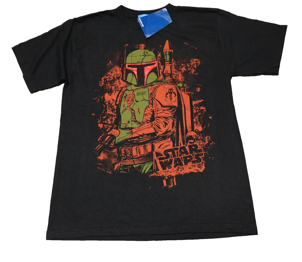 Star Wars Boba Fett T-Shirt Youth Kids Black Graphic - Large 18