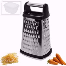 Grater with Container For Kitchen Cheese & Vegetables stainless steel