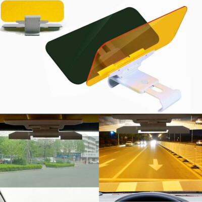 1pc 2 in 1 HD Day/Night Anti Glare Visor Car Clip On Car Safety Shade Universal