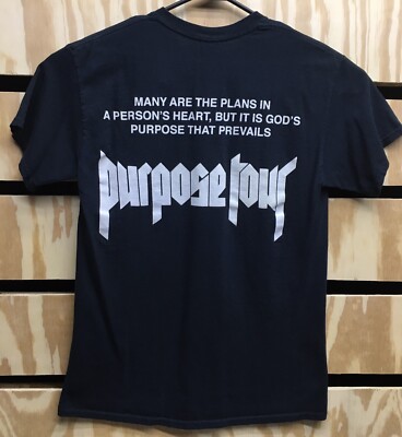2016 JUSTIN BIEBER PURPOSE TOUR CONCERT T SHIRT - Size Medium(12