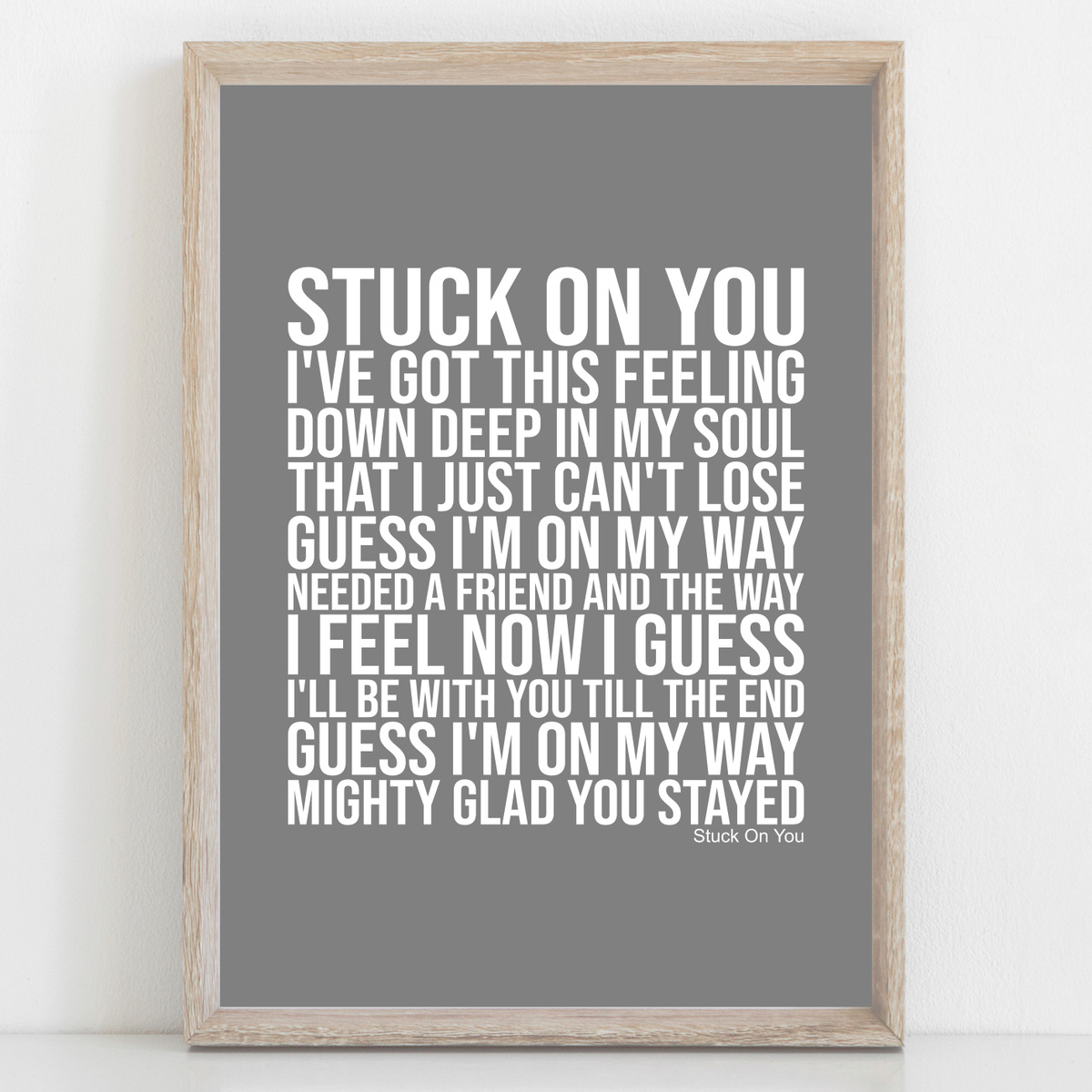 STUCK ON YOU LYRICS by LIONEL RICHIE: Stuck on you I've