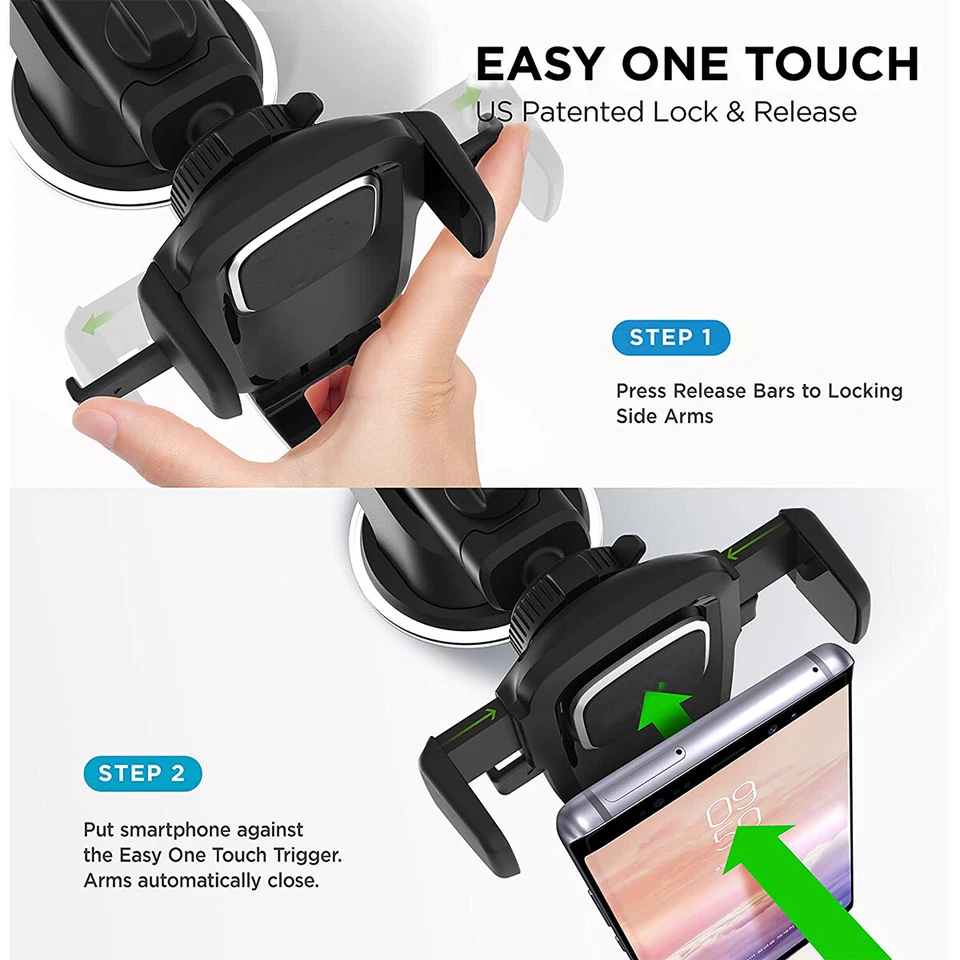 Universal Car 360° Windshield Mount Holder For Apple iPhone /Samsung Phone  - Image 2 of 4