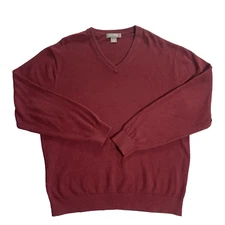 Daniel Cremieux Sweater Mens 100% Supima Cotton Size Large Knit Collection Red