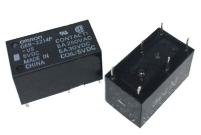 1PC G6B-2214P-US 5VDC 12VDC 24VDC Power Relay 5A 6 Pins