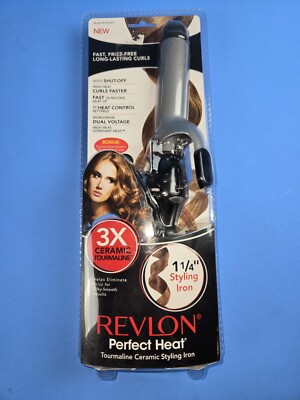 Revlon Perfect Heat 1 1/4'' Tourmaline Ceramic Styling Curling Iron RVIR1081C
