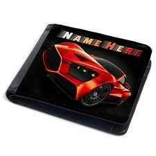 Personalised Race Car Wallet Boys Custom Bi Fold Card Holder Birthday Gift JS04
