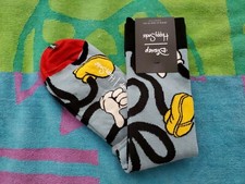 Happy Socks  Disney Mickey Mouse NEW Gray Unisex Socks