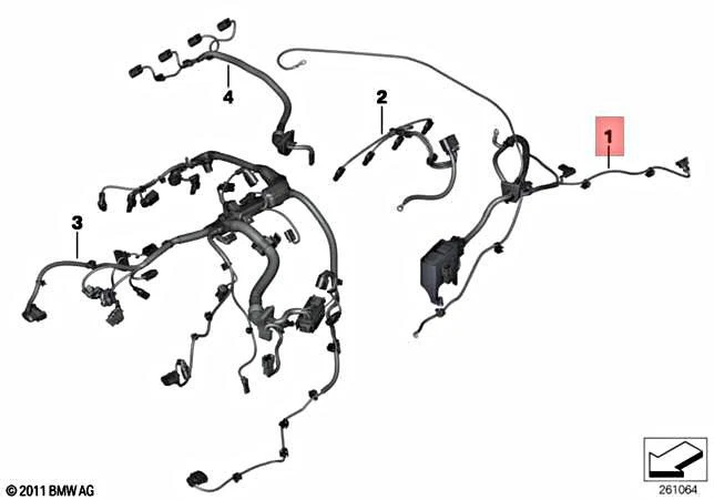 Genuine BMW F30 F31 320d Sedan Wiring Harness Engine Gearbox 