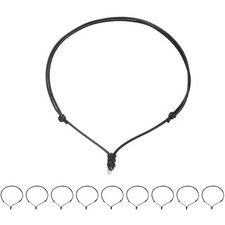 10pcs Adjustable Necklace Cords 2MM Thick 18-30" Handmade Ropes, Black