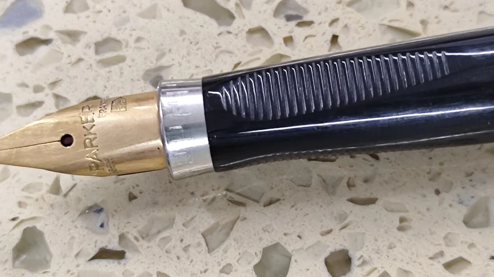 Parker 75 SET Fuente 14k 585 Plumín y Bolígrafo Set PLATA ESTERLINA 925 Usado Foto 3 de 4