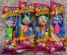 PEZ Fruit SOURZ Lot Of 4 CELLO 4.9/5.9 GIFT QUALITY v279