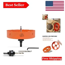 6-1/4" Bi-Metal Hole Saw Kit for Metal Wood Plastic with Arbor & Drill Bit - ...