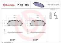 Brembo P 85 165X Bremsbelagsatz, Scheibenbremse FüR Audi Cupra VW