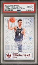 2023 Court Kings Works in Progress Ruby Victor Wembanyama #2 #5/149 RC PSA 10 GM