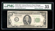 DBR 1934 $100 DGS FRN Chicago Fr. 2152-Gdgs PMG 35 Serial G05027098A