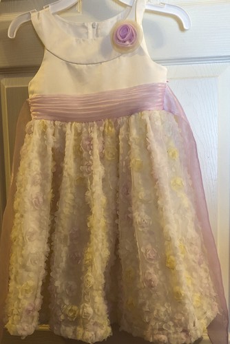 Rosette Lined Easter Dress With Satin 