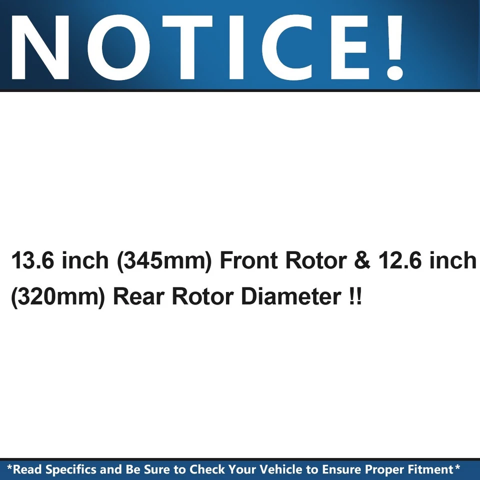 Front Rear Drilled Rotors Brake Pads for Dodge Charger Magnum Challenger 300 - Image 2 of 4