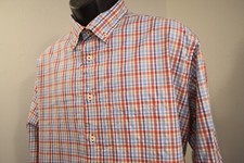 David Donahue Dress Shirt Plaid Long Sleeve Button Up Mens Size 2XL XXL