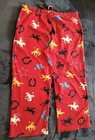 Mossimo Men Sleepwear  Red Pajama Pants Horse Allover Print Pockets X-Large Good — photo 3