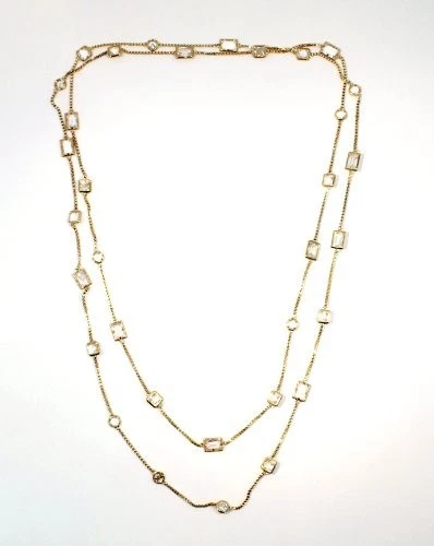 CATENA A DOPPIO AVVOLGIMENTO LUNGA NEW MICHAEL KORS + COLLANA CRISTALLO MKJ2176