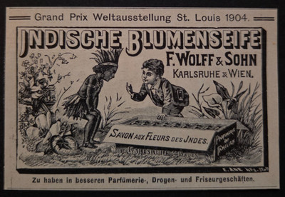 5. Indian flower soap F. Wolff & Sohn Karlsruhe Vienna advertisement advertising 1907