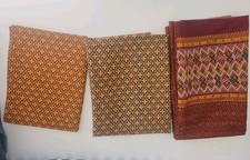 Lot Of 3 Thai Skirt Wrap Unfinished Cotton Blend Sarong Tube No Hems Or Closures