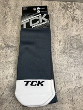 TCK Prosport Performance Socks Sz MEDIUM Over-Calf Tube GRAPHITE Grey New