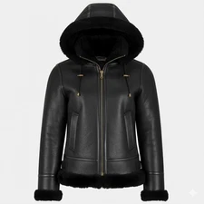 Women's RAF B3 Shearling Leather Jacket – Pilot Aviator Flying Bomber Style