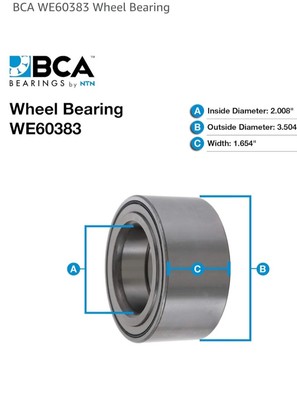 BCA Wheel Bearing for Honda Pilot,Acura MDX WE60383