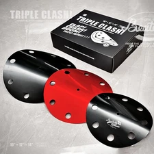 Beatello 10'' 12'' 14'' Black-red Stacked Effect Cymbal Metal Alloy For Drum Set