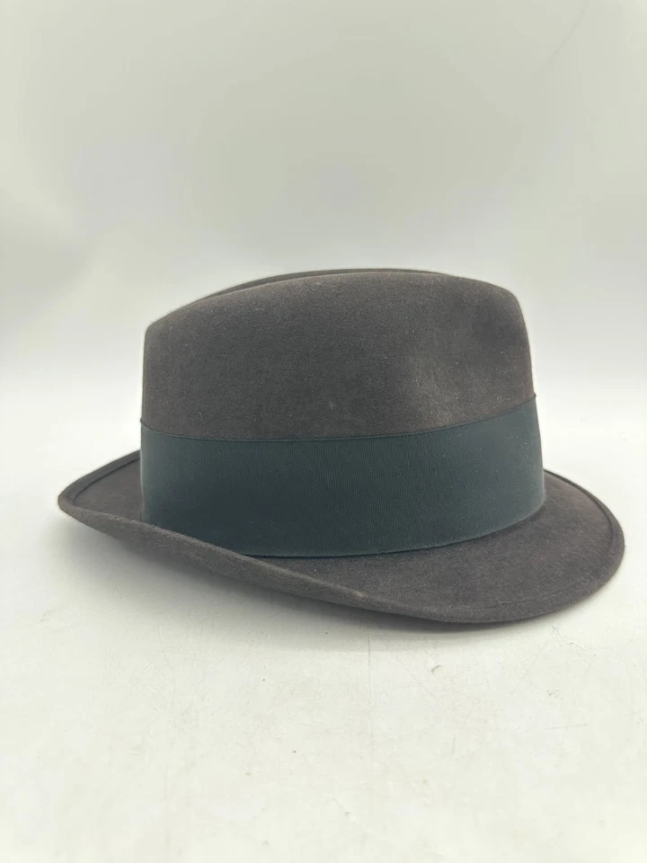 De colección Stetson Royal Stetson Marrón Fedora Sombrero Piel Fieltro Famoso Barr Co Foto 2 de 4