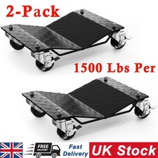 Set of 2 Car Wheel Dolly 1500 LBS Per Vehicle Positioning Skates for Moving Cars