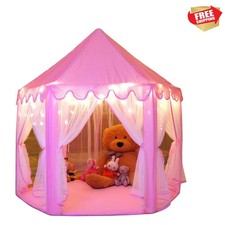 Large 55'' Princess Play Tent with Star Lights - Perfect for Playtime Adventures