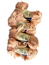 Lily Vintage Sugar  Cream 100 Cotton Yarn Four  2 Oz Skeins Tea Rose