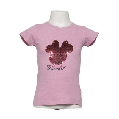 Disney, T-shirt, Größe: 116, Pink, Baumwolle/Polyester, Print, Mädchen #cVG
