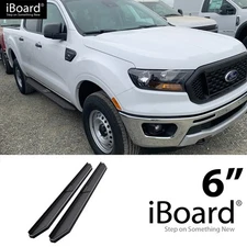 APS Running Board Black 6" Fit Ford Ranger SuperCrew Cab 19-26