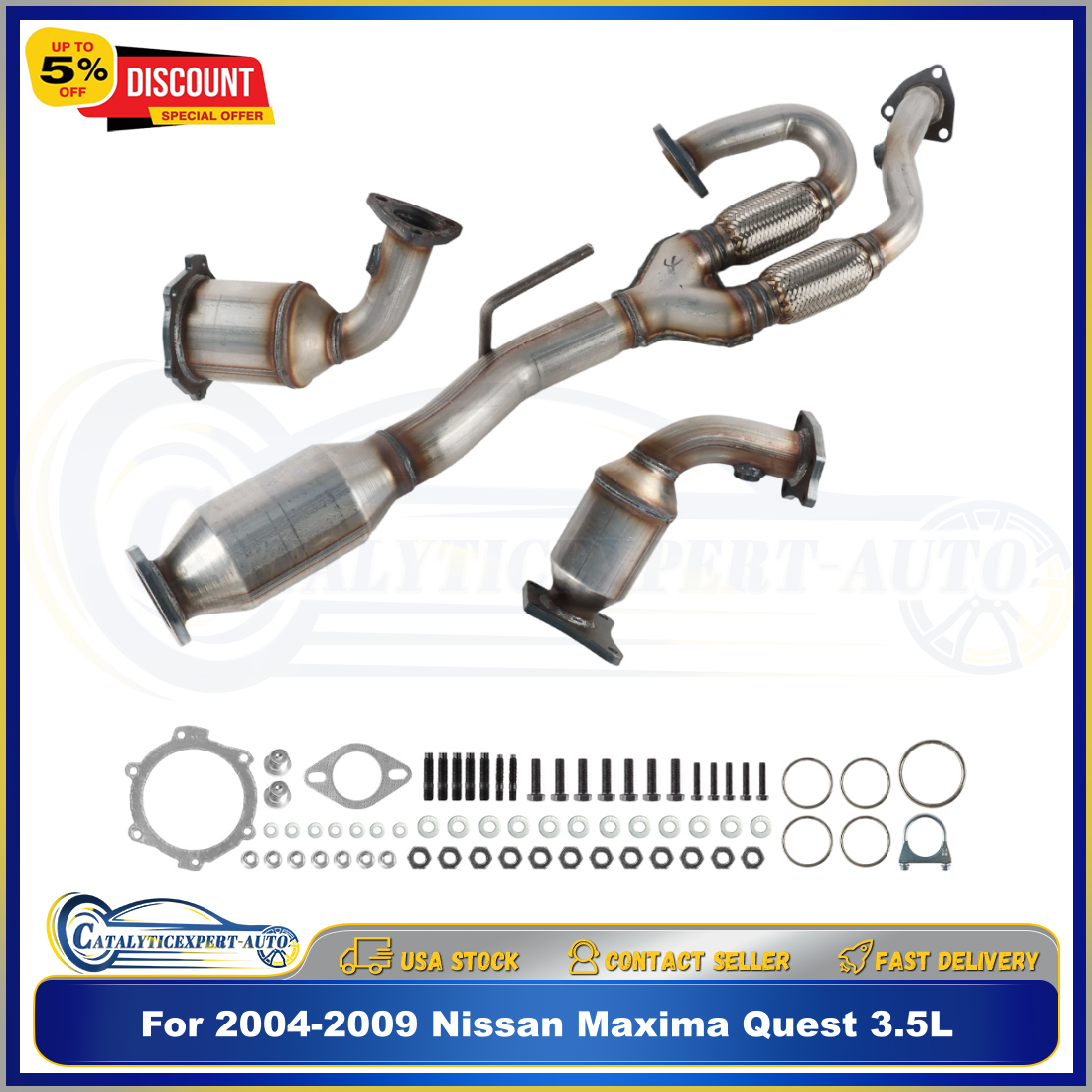 3 Catalytic Converter For Nissan Maxima Quest 3.5L 2004 2005 2006 2007 2008 2009