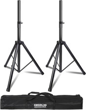 2 Pack Universal Speaker Stands Pair, Height Adjustable Tripod from 35 to 60 Inc