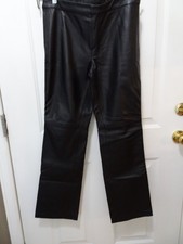 NEW UNISEX TOP GRADE LEATHER BLACK LEATHER PANTS SIZE EITHER 2, 4 OR 6