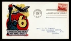 DR WHO 1949 FDC 6C AIRMAIL KEN BOLL/CACHET CRAFT TO CANADA R72944
