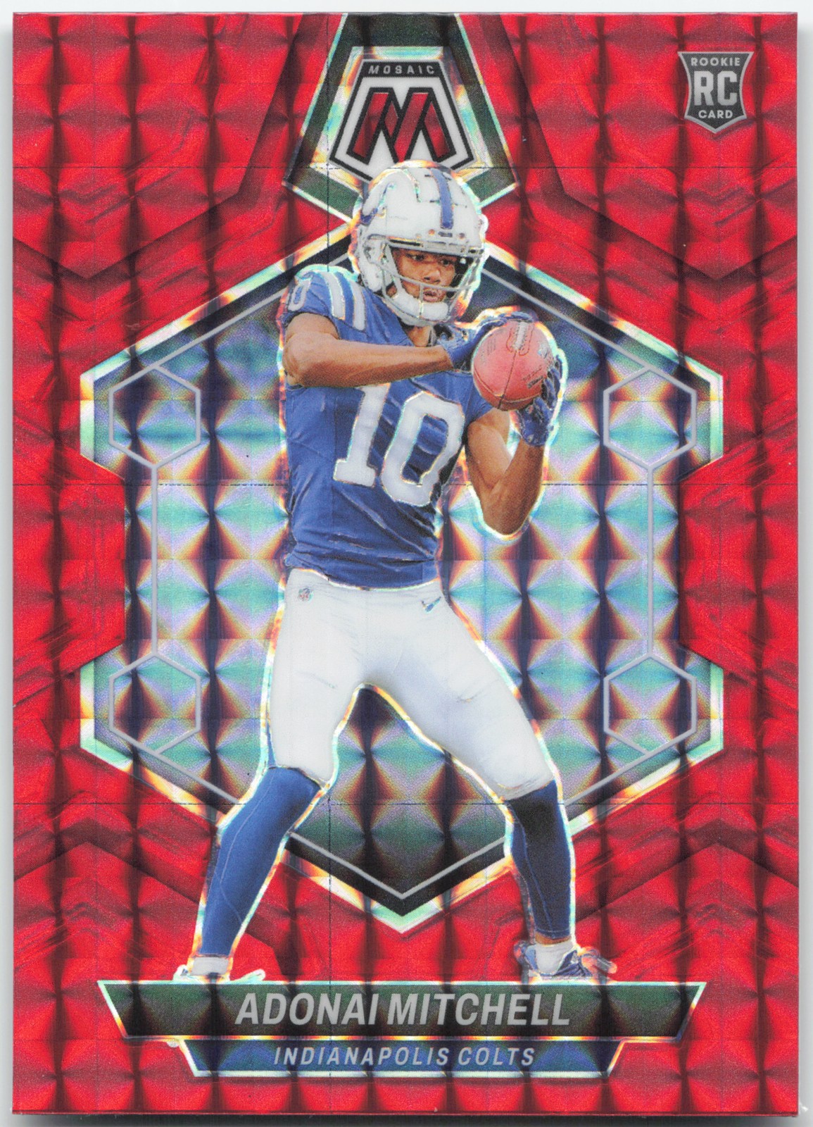 2024 Panini Mosaic #350 Adonai Mitchell Mosaic Red