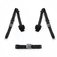 Chevy Truck 1963 - 1966 Airplane 3pt BK Retractable Bench Seat Belt Kit - 3 Belt