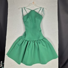 ASOS Green Scuba Drop Waist Midi Dress Size 8 BNWT New Wedding Guest Party Prom