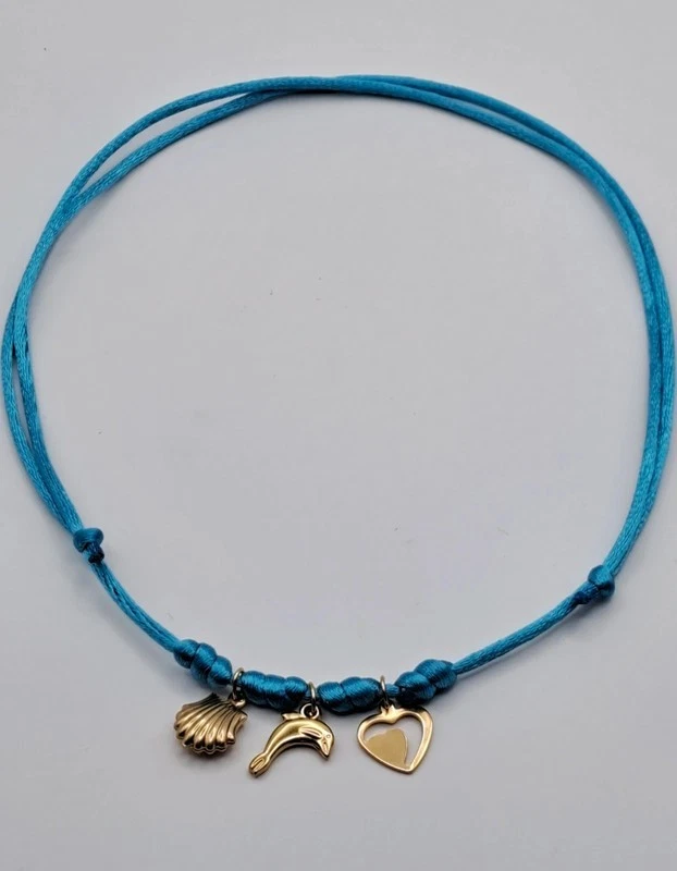 Collana girocollo choker charms estate conchiglia regolabile donna ragazza - Immagine 4 di 4