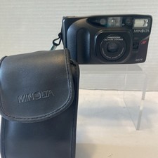 Minolta Freedom Action Zoom II AF 35mm Film Camera Point Shoot w/Case - Tested